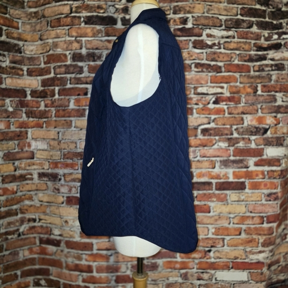 Crown & Ivy Womens Blue Quilted Vest Size 2X - Picture 4 of 6